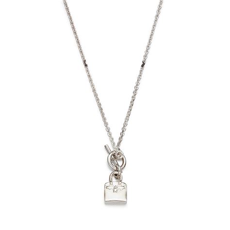 Hermès Sterling Silver Birkin Amulette Pendant 